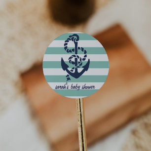 Stickers Ancre Nautique Monnaie Baby shower Favori