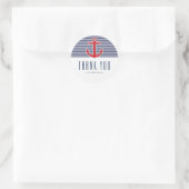Stickers Ancre rouge bleu et blanc bleu marine (Sac)