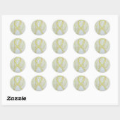 Stickers Angel Decal de Sensibilisation Jaune (Feuille)