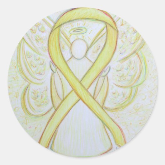 Stickers Angel Decal de Sensibilisation Jaune (Devant)
