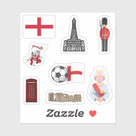 Stickers Angleterre (Feuille)