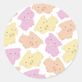 Stickers animaux de ferme de petits cochons mignon