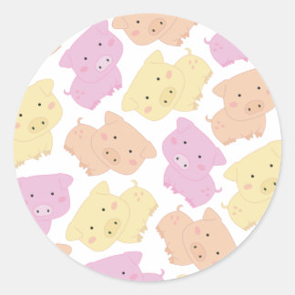 Stickers animaux de ferme de petits cochons mignon