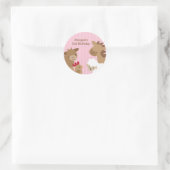 Stickers animaux de ferme roses (Sac)