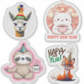 Stickers animaux du Nouvel An mignons, Stickers 20 (Devant)