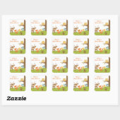 Stickers animaux en bois mignons (Feuille)