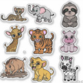 Stickers animaux mignons pour enfants (Devant)