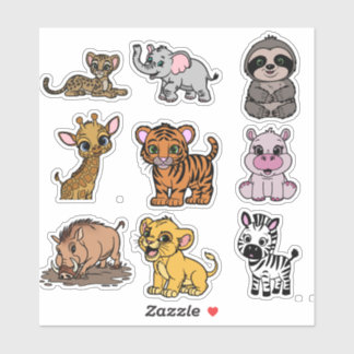 Stickers animaux mignons pour enfants