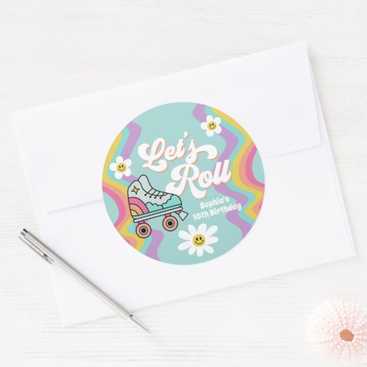 Stickers Anniversaire Arc-en-ciel (Enveloppe)