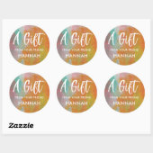 Stickers Anniversaire Arc-en-ciel pour filles (Feuille)