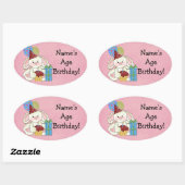 Stickers Anniversaire Bunny mignon (Feuille)