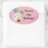 Stickers Anniversaire Bunny mignon (Sac)