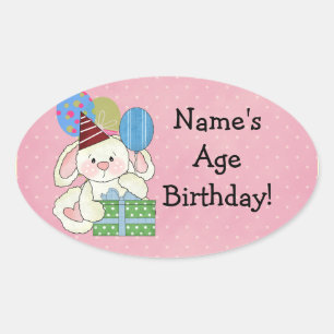 Stickers Anniversaire Bunny mignon