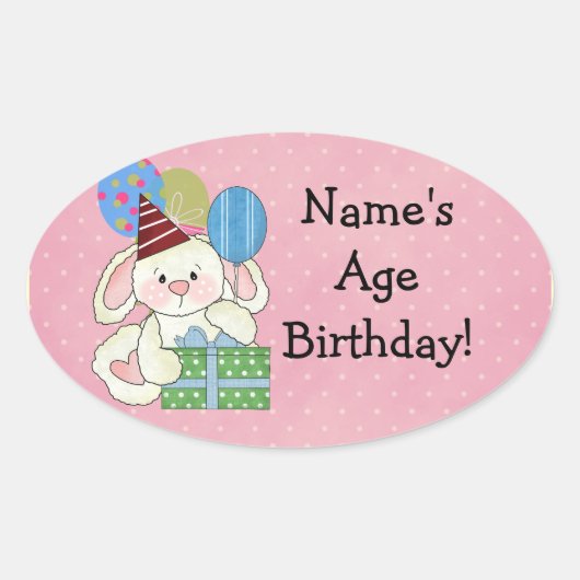 Stickers Anniversaire Bunny mignon (Devant)