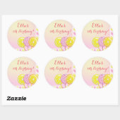 Stickers Anniversaire Citronnade Rose (Feuille)