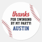 Stickers Anniversaire De Baseball (Devant)