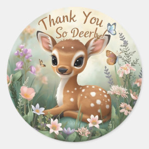 Stickers Anniversaire Des Petits Cerfs Posés - M