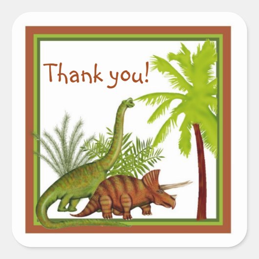 Stickers Anniversaire Dinosaur (Devant)