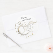 Stickers Anniversaire d'or personnalisés (Enveloppe)