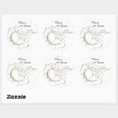 Stickers Anniversaire d'or personnalisés (Feuille)