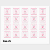 Stickers Anniversaire du Château Princess (rose) (Feuille)
