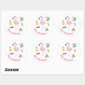 Stickers Anniversaire du Flamant rose d'ananas Lua (Feuille)