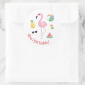 Stickers Anniversaire du Flamant rose d'ananas Lua (Sac)