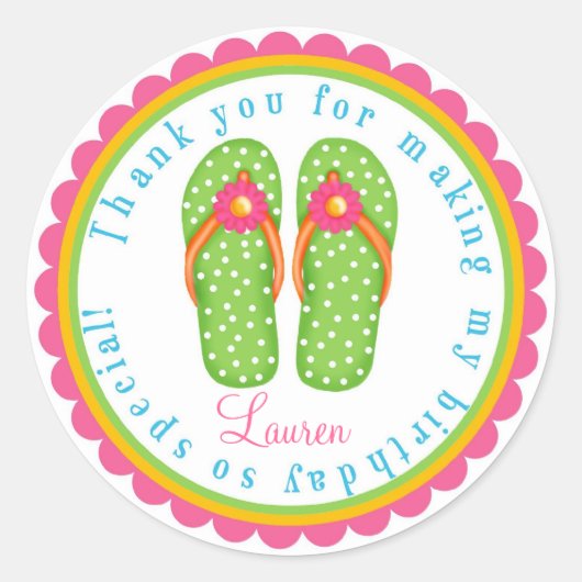 Stickers Anniversaire Flip Flop (Devant)