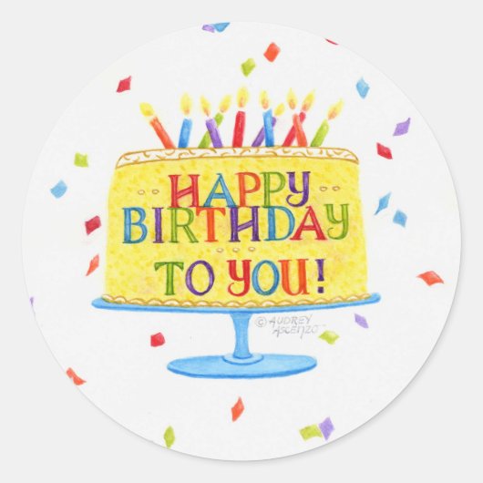 Stickers Anniversaire Joyeux Anniversaire À Vous G (Devant)