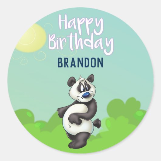 Stickers Anniversaire Panda (Devant)