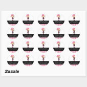 Stickers Anniversaire Pirate Rose (Feuille)