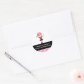 Stickers Anniversaire Pirate Rose (Enveloppe)