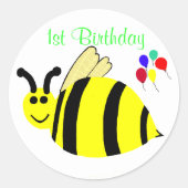 Stickers Anniversaire Rond Bumble Bee & Ballots (Devant)