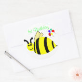 Stickers Anniversaire Rond Bumble Bee & Ballots (Enveloppe)