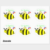 Stickers Anniversaire Rond Bumble Bee & Ballots (Feuille)
