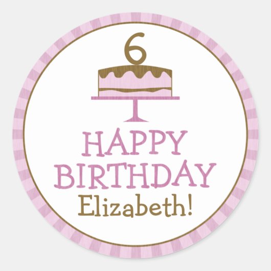 Stickers Anniversaires de enfants de gâteau d'anni (Devant)