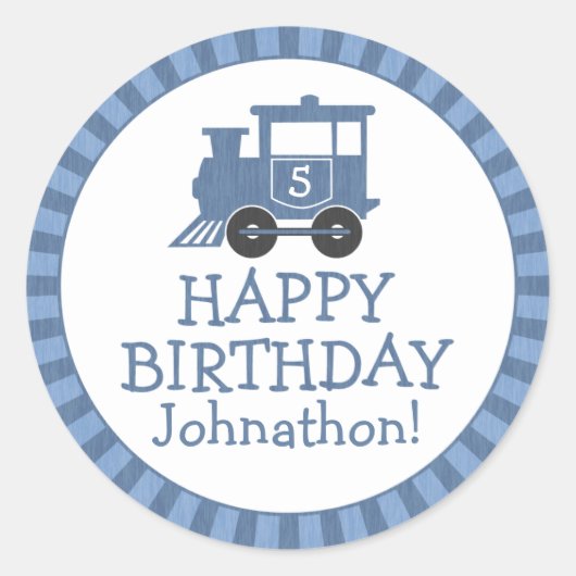 Stickers Anniversaires de enfants de train personn (Devant)
