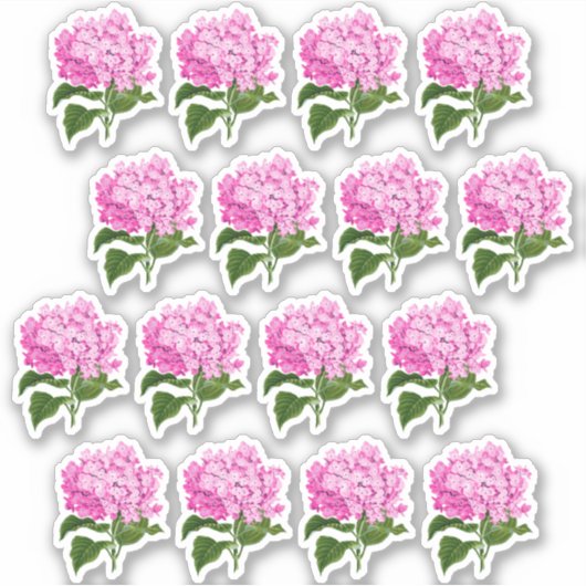 Stickers Antique Rose Hydrangea Blossom (Devant)