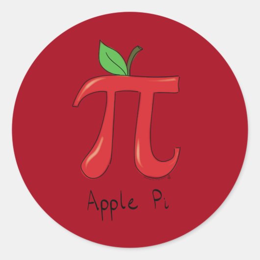 Stickers Apple Pi Cute Math Pi Day (Devant)