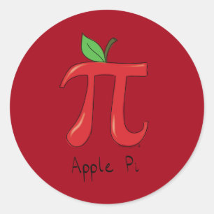 Stickers Apple Pi Cute Math Pi Day
