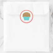 Stickers Aqua Turquoise Cupcake (Sac)
