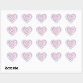 Stickers Aquarelle et Crayon Heart (Feuille)