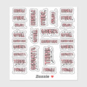 Stickers Aquarelle pour petites entreprises (Feuille)