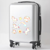 Stickers Aquarelle Unicorne (Sur valise)