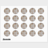 Stickers Arabesque de couleur crème (Feuille)