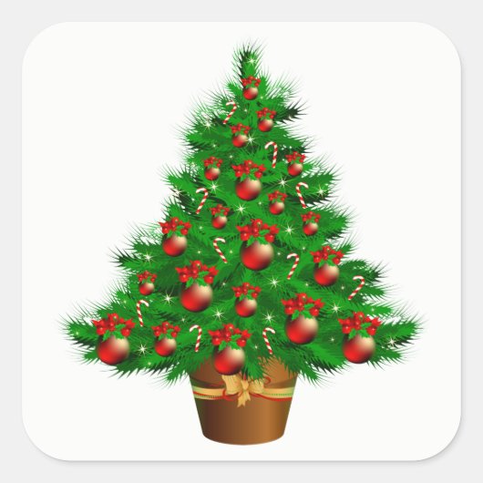 Stickers Arbre de Noël (Devant)