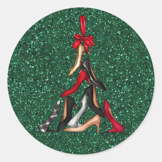 Stickers Arbre de Noël à talons hauts (Devant)