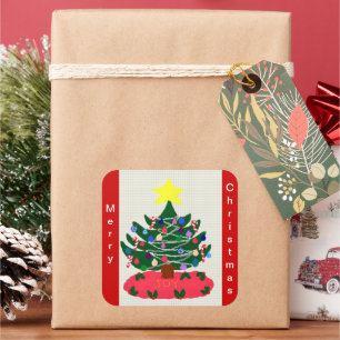 Stickers Arbre de Noël avec Star Topper