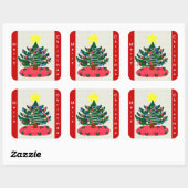 Stickers Arbre de Noël avec Star Topper (Feuille)