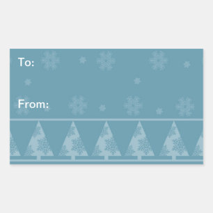 Stickers Arbre de Noël de Fléaux de neige bleu